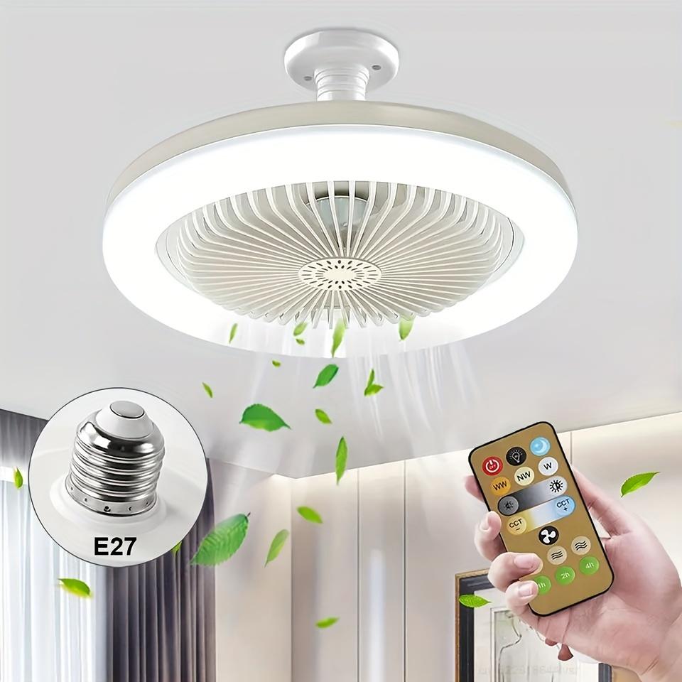 Fan Lamp E27 Screw Connection Fan Bedroom Lamp Household Stepless Integrated Fan Lamp