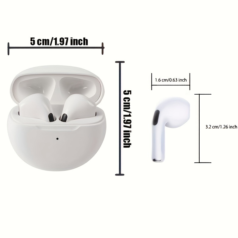 New Pro 6 Tws Waterproof In-Ear Hi-fi Stereo Wireless Earbuds Sports Life Headphones Air Pro 6 Gaming Headset For Iphone Android Ios, Earphones As Gift For Women Kids Children Men Adults