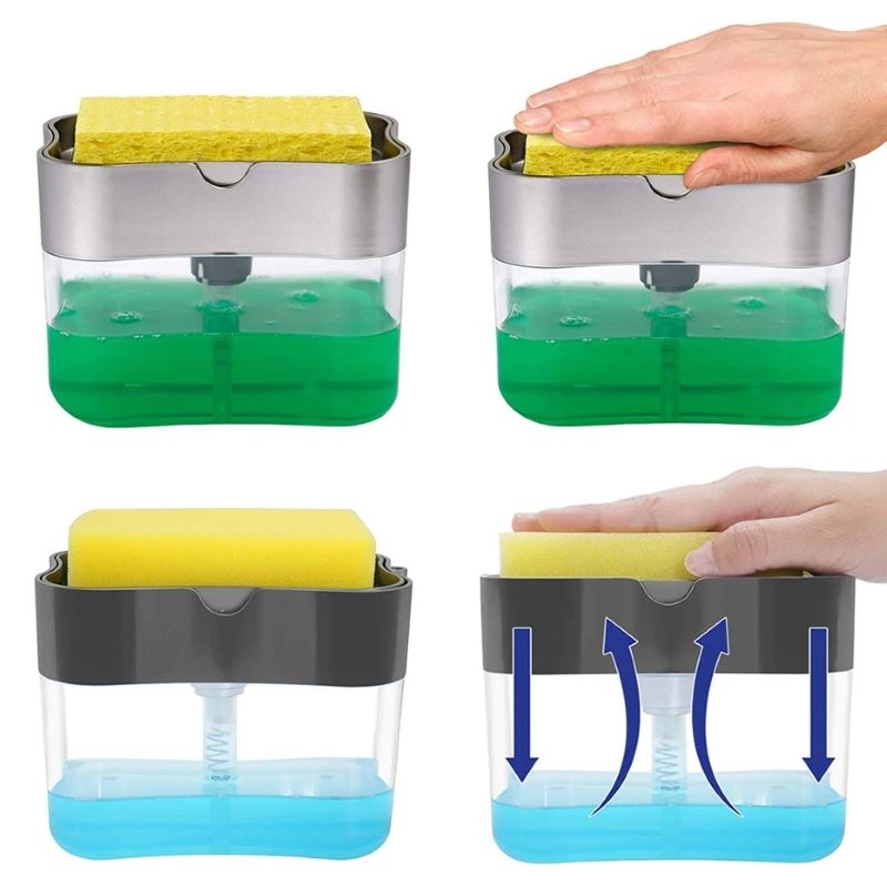 🔥45% OFF Last Day Sale -Soap Pump Dispenser With Sponge Holder-BUY 2 GET 1 FREE
