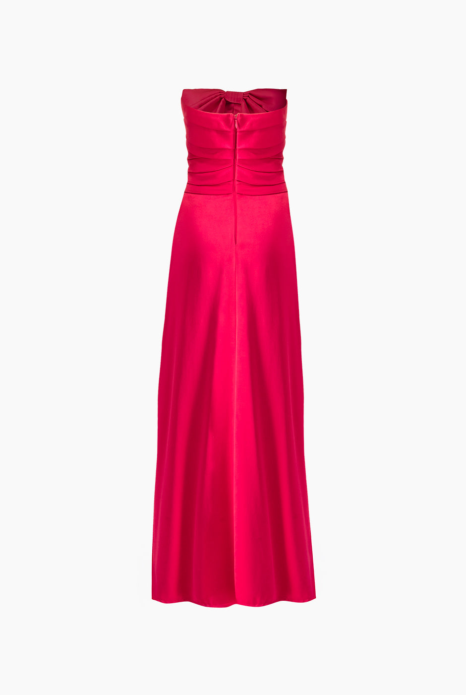 Vestido strapless con moño