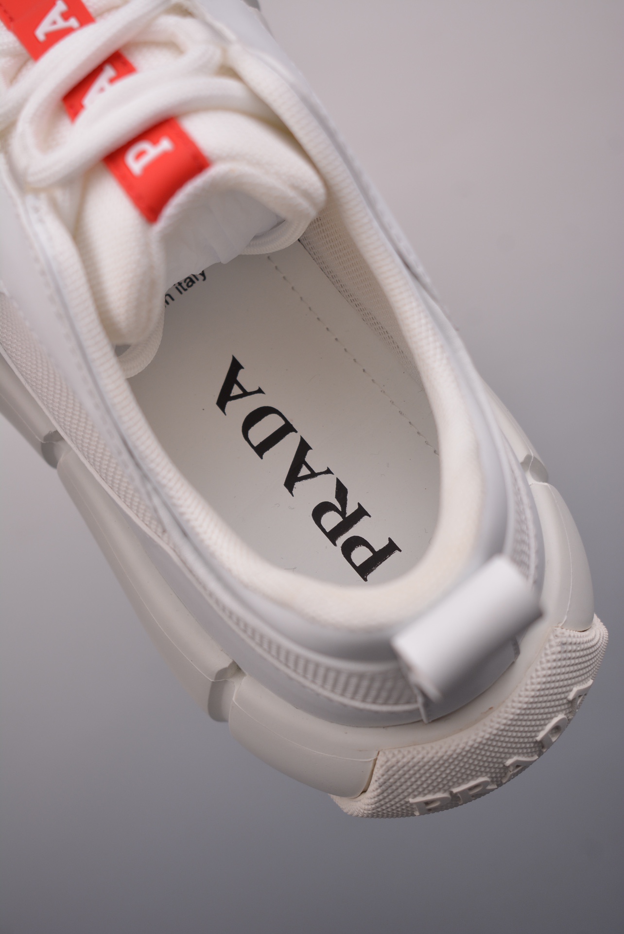 Prada 3D Cloudbust Thunder Technical Sneakers White Red 1E804M3LKI-AJ6493