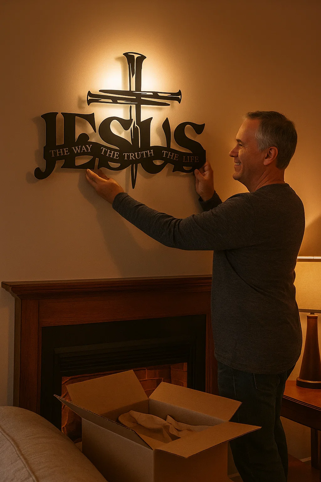 🔥Super Sale - 49% OFF🔥Jesus & Cross Design Wall Art (20 x 14 inches)
