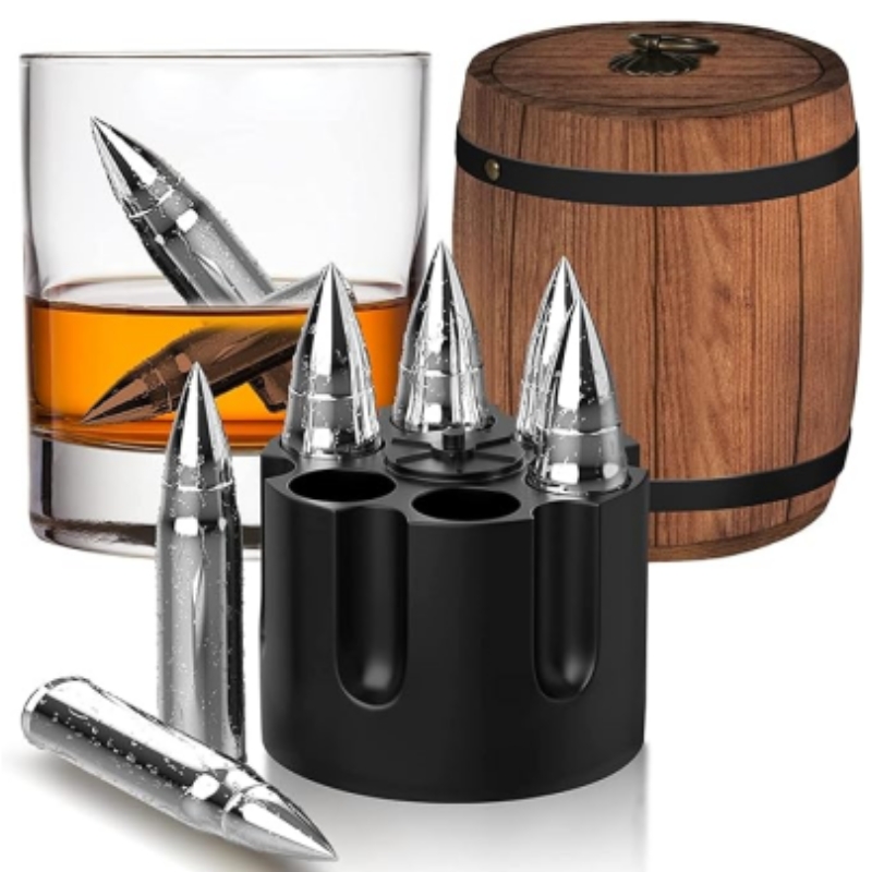 Father's Day Promotion 60% OFF 🥃 Reusable Bullet Whiskey Chilling Stones - Stainless Steel Chilling Rocks