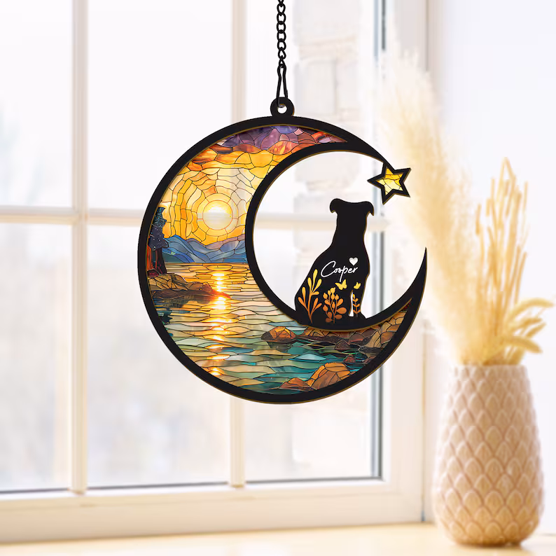 Personalized  Dog Memorial Suncatcher