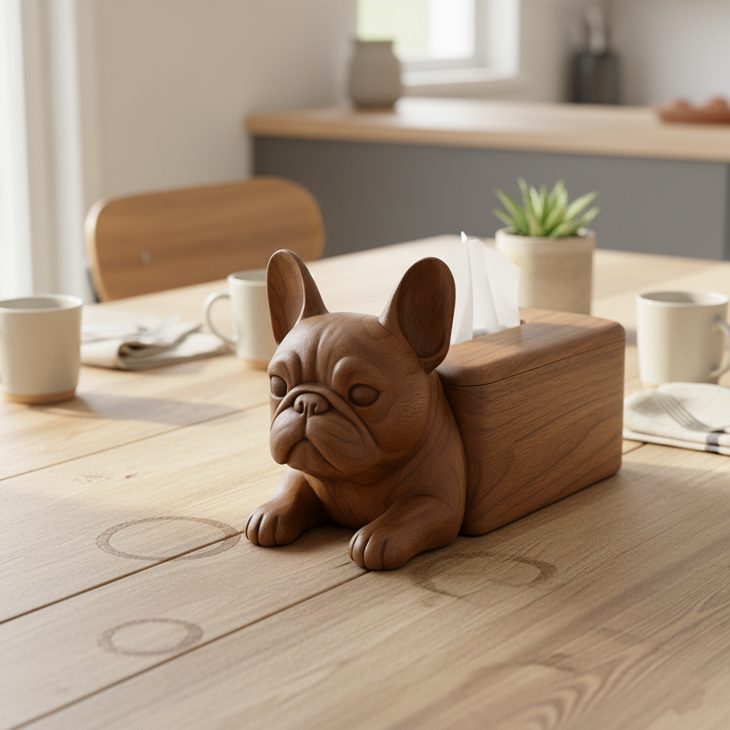 French Bulldog tissue box
