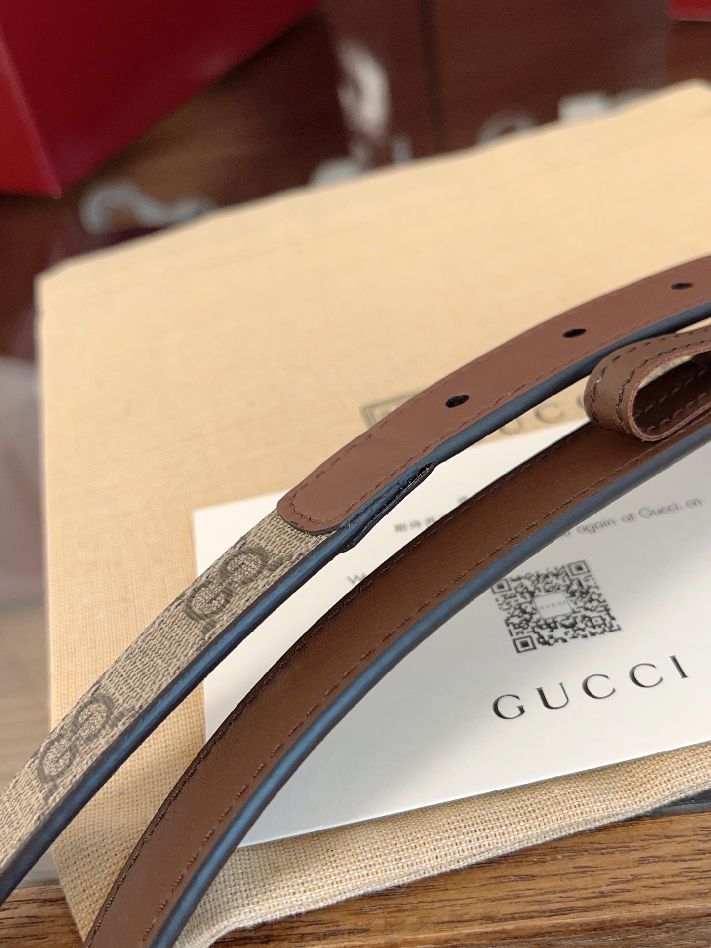 Gucci Double G steel buckle women's cowhide double-sided belt width 2.0cm