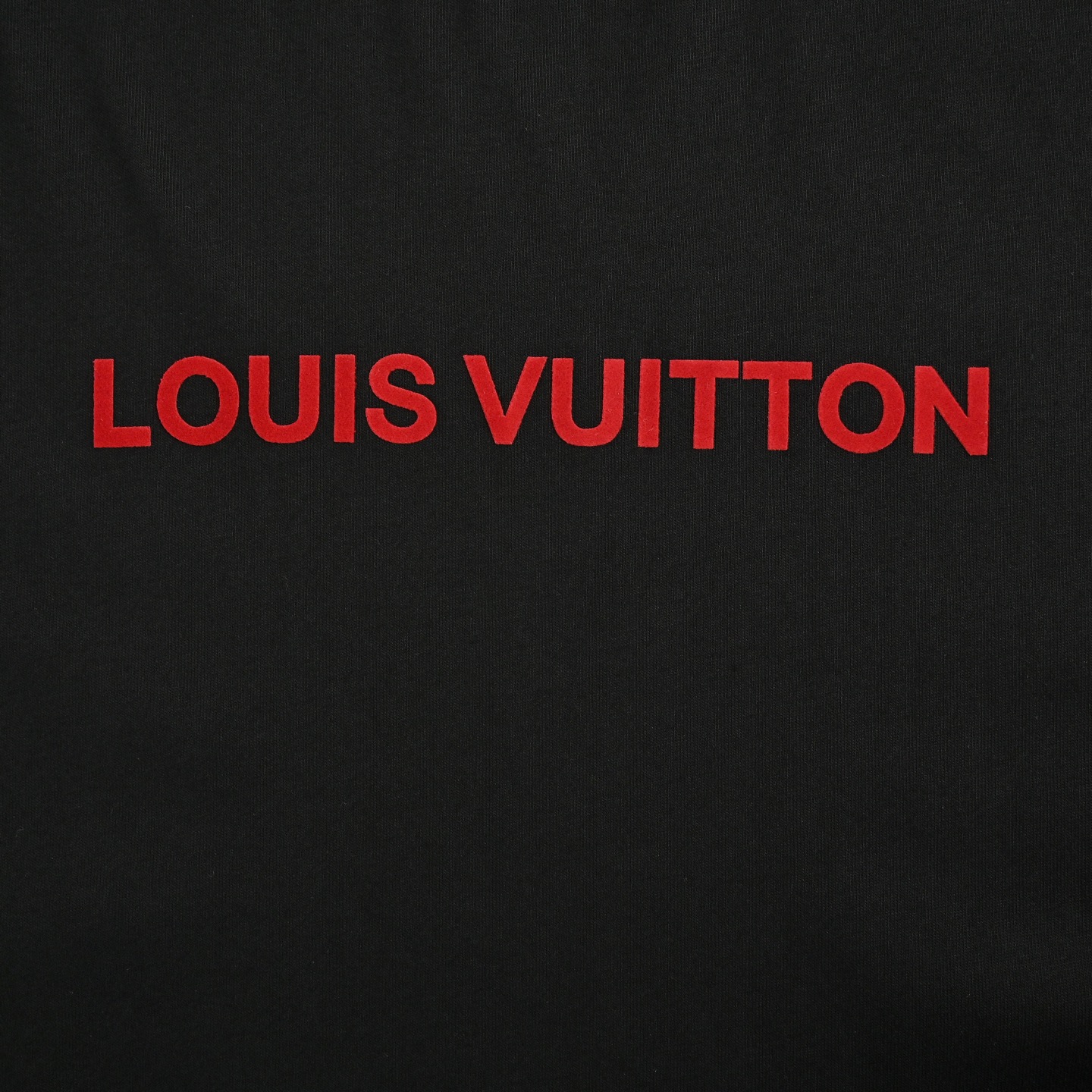 Louis Vuitton 25ss flocked lettering short sleeve