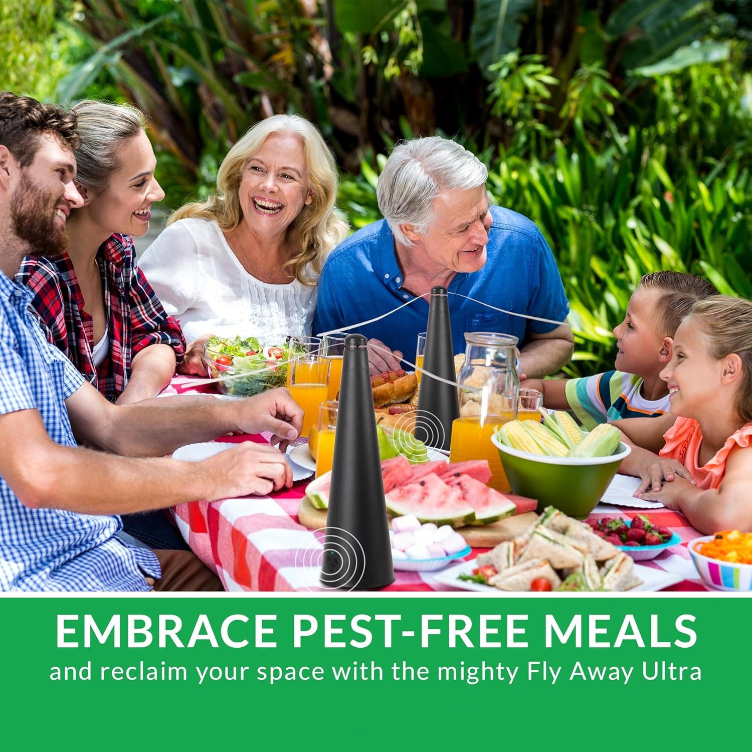 👍Last Day Promotion 60% OFF💥Rechargeable Outdoor Fly Fans for Tables with Ultrasound