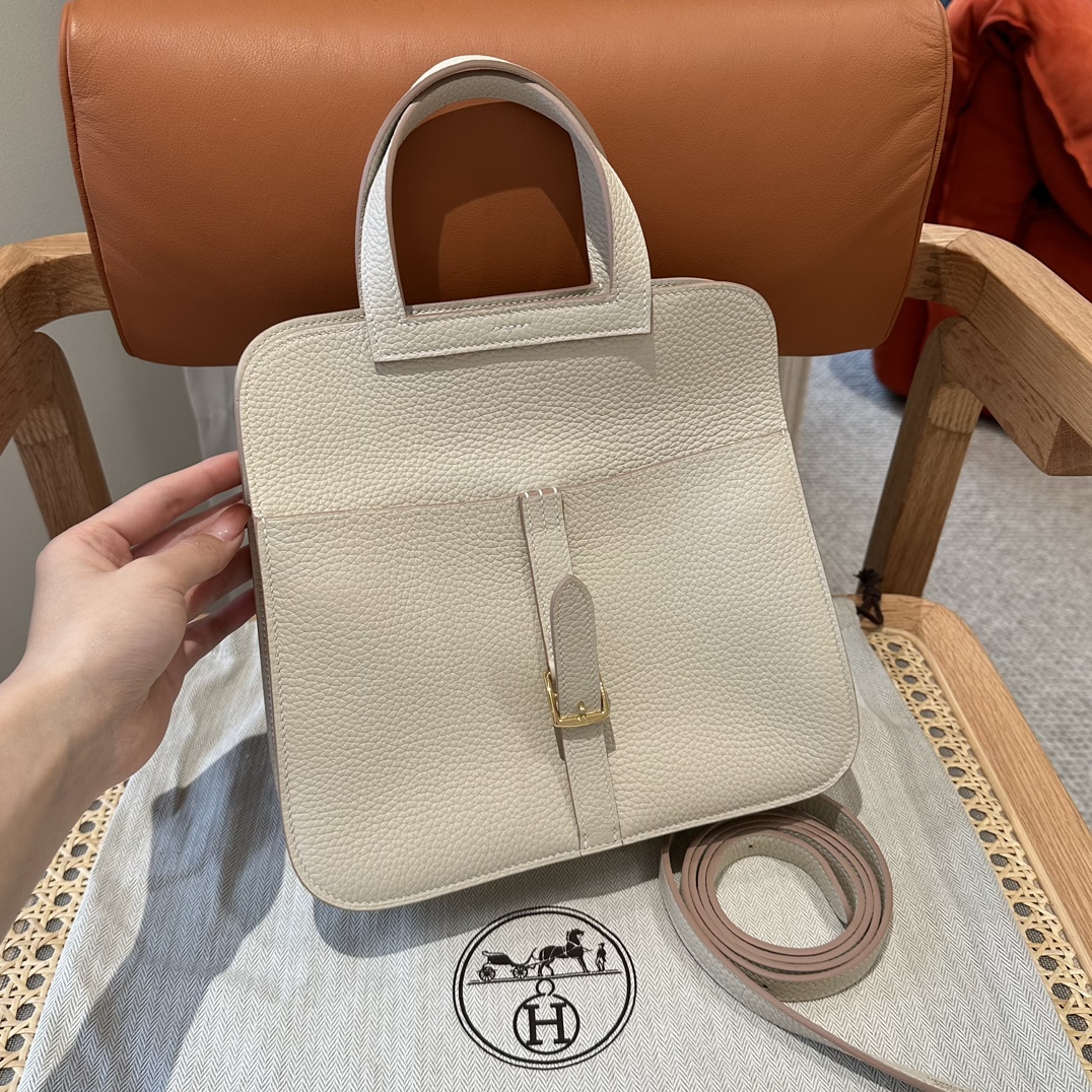 Hermès Halzan 10Craie Handbag (Handmade to Order)