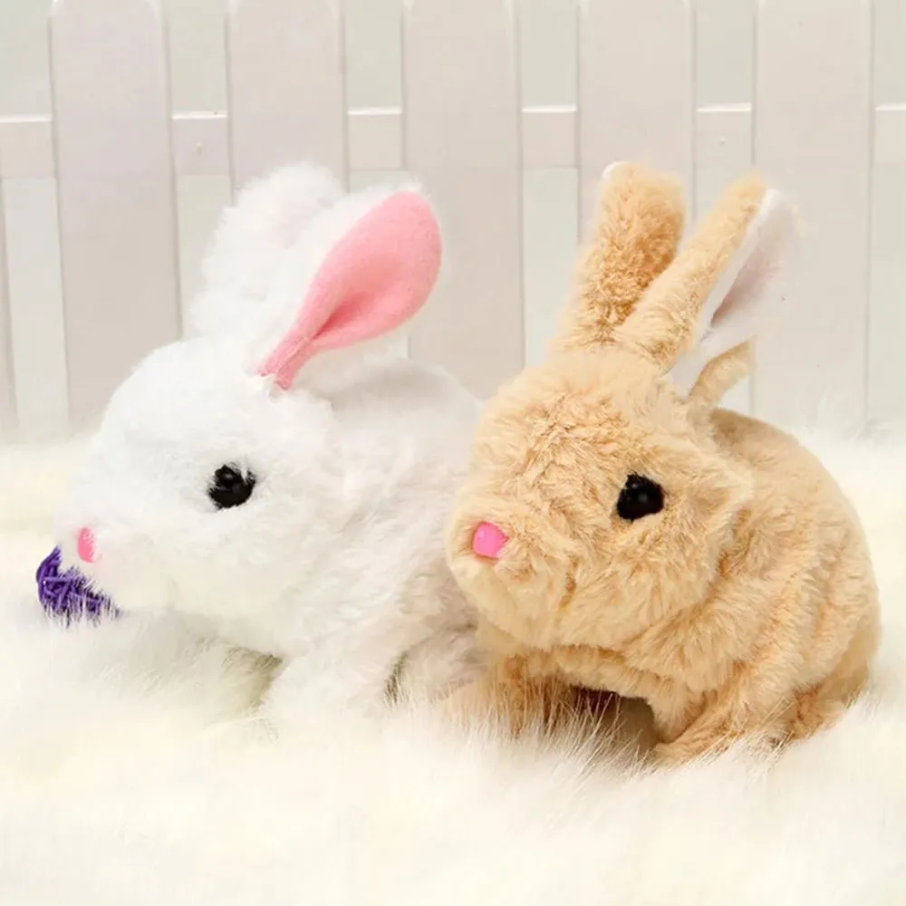Educational Interactive Toys Bunnies Can Walk and Squeaky Easter Gift