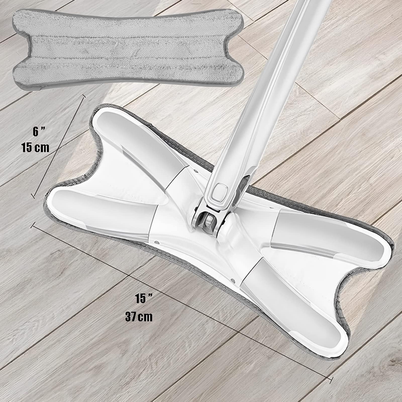 Microfiber Mop for Floor Cleaning, Dust Mop with Self Wringing, Ceramic Floor, Wood Floor Cleaner Mop, Dry Wet Mop with Removable Washable Pad