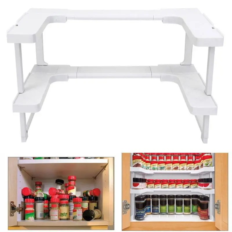 ( Double layer ) Spice Rack and Stackable Shelf（Limited Time Promotion-48% OFF）