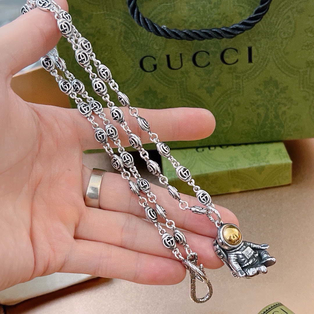 Gucci Anger Forest Series Astronaut Vintage Necklace