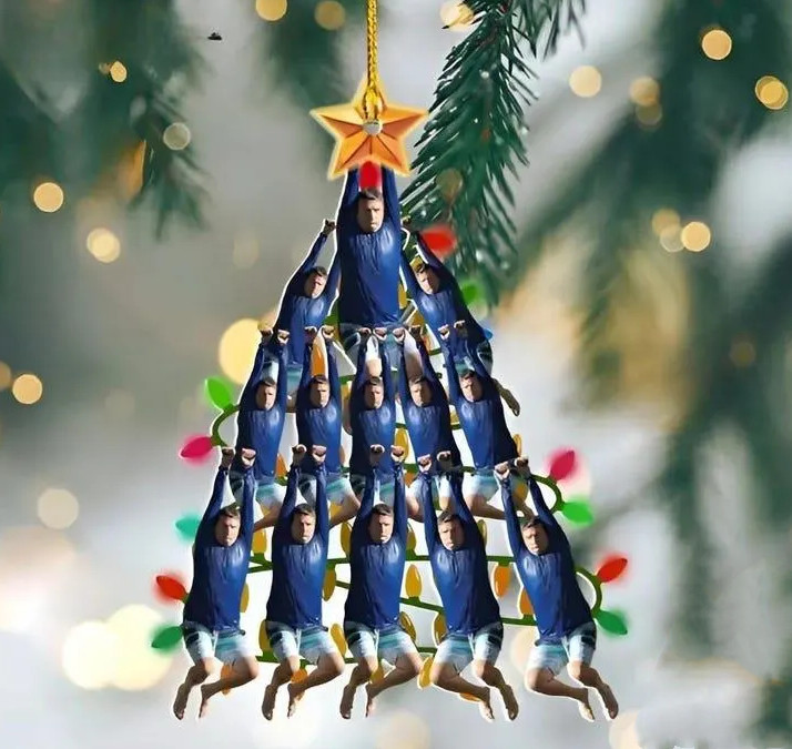 I Think You Should Leave Zip Line Acrylic Christmas Ornament