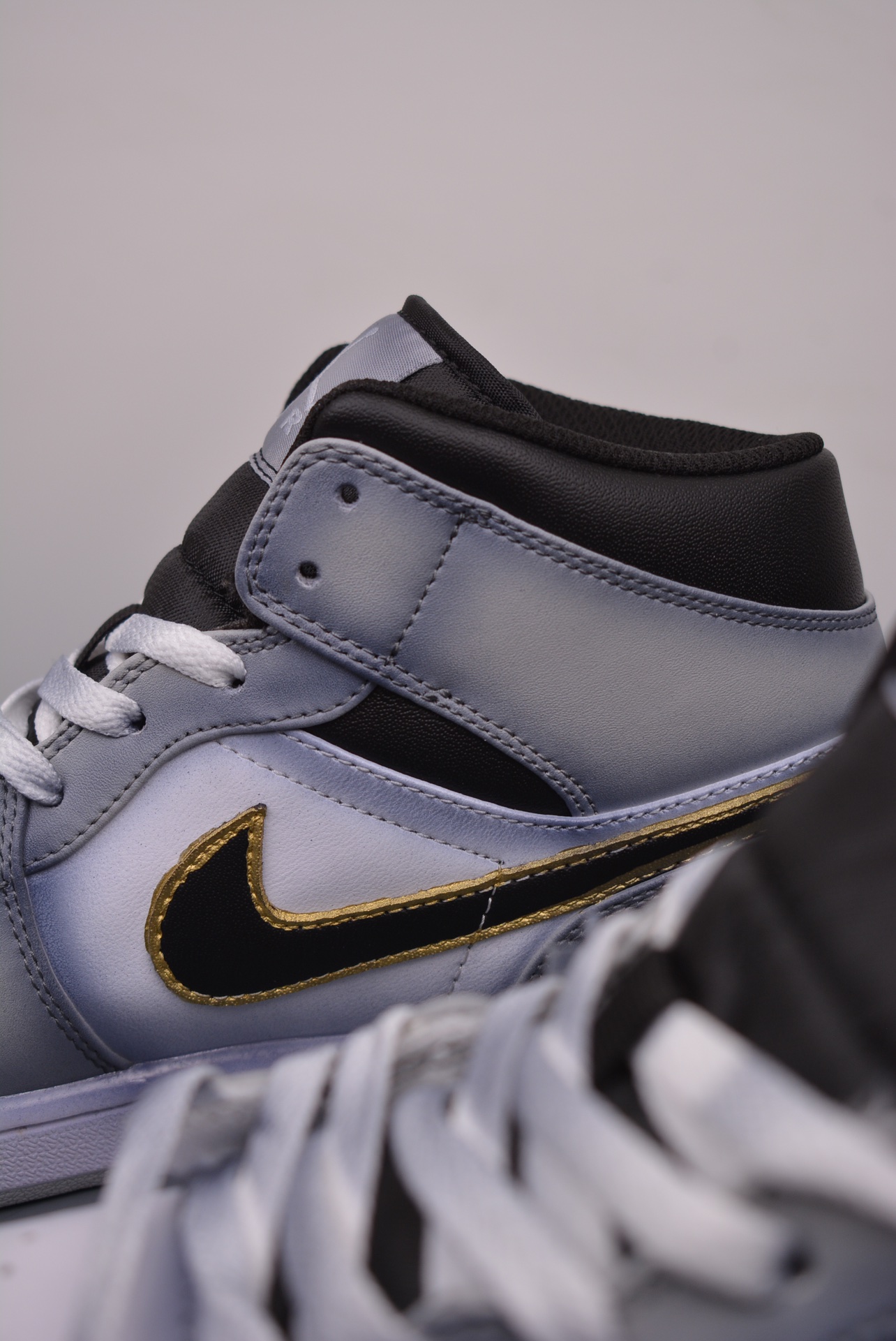 Air Jordan 1 Mid Monkey King Black Wukong Black Purple Gradient