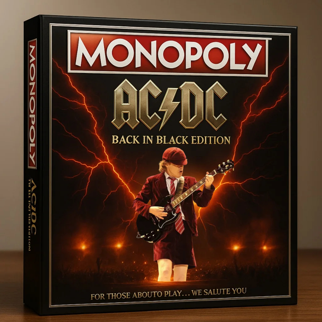 AC/DC Monopoly – Back in Black Edition 🎸⚡
