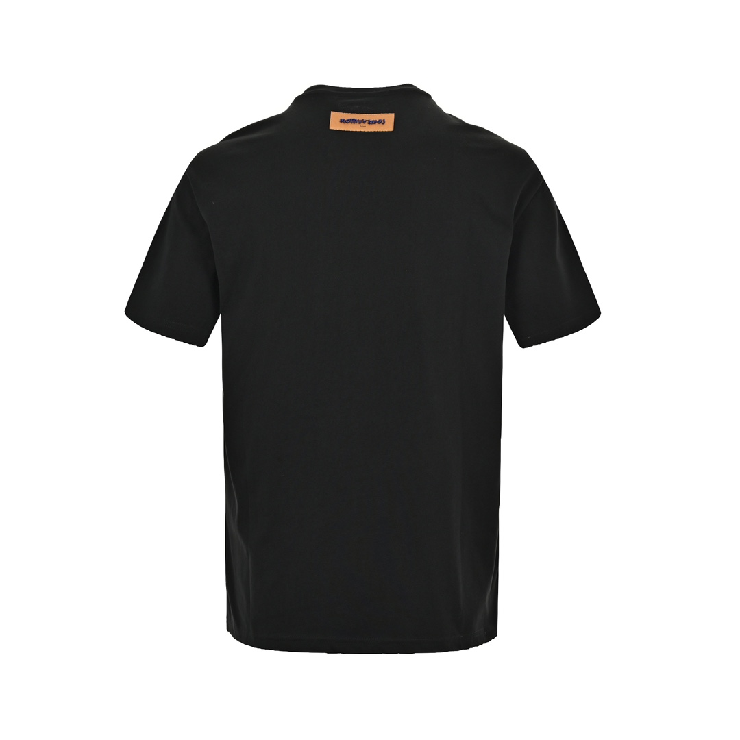 Louis Vuitton 24ss heavy beaded letter embroidered short sleeve