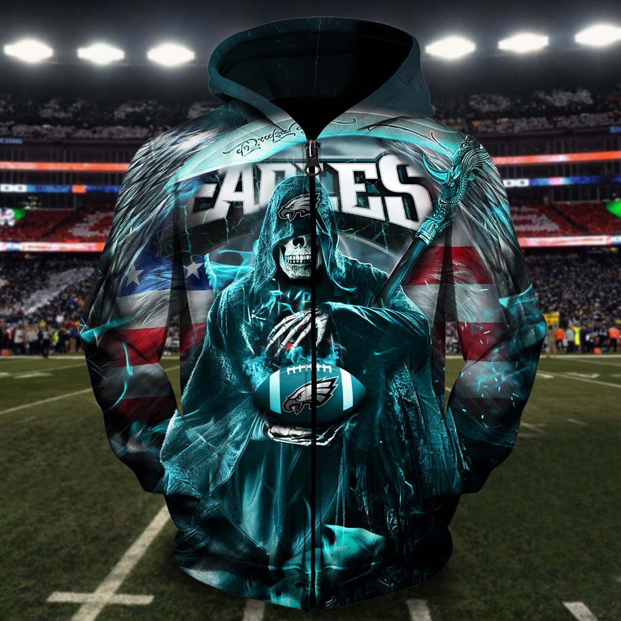PHILADELPHIA EAGLES 3D HOODIE PPEE012
