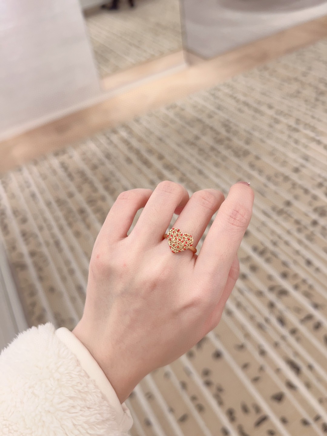 Dior Limited Edition Hollow Heart Ring