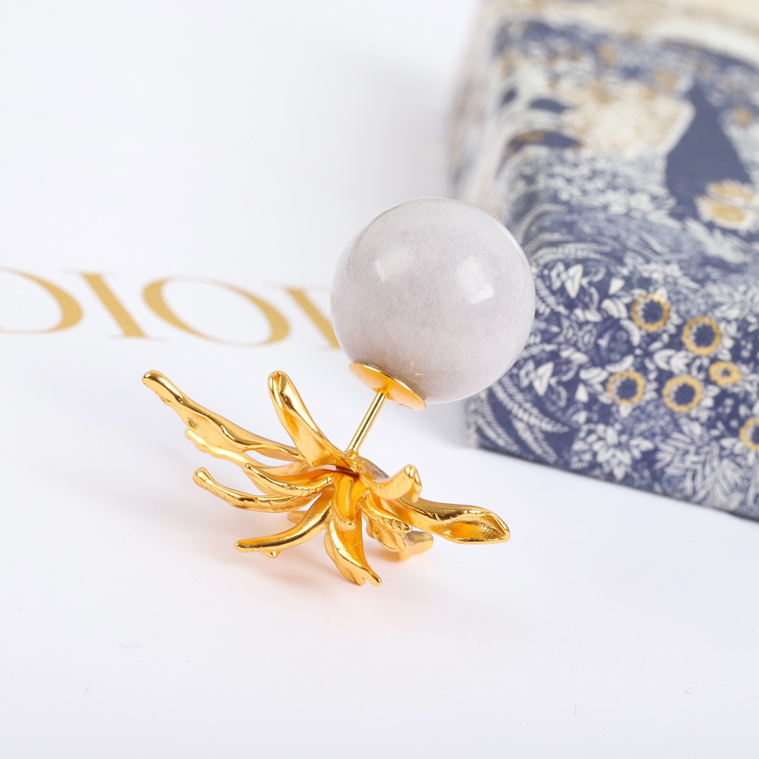 Dior Natural Stone Thistle Earrings