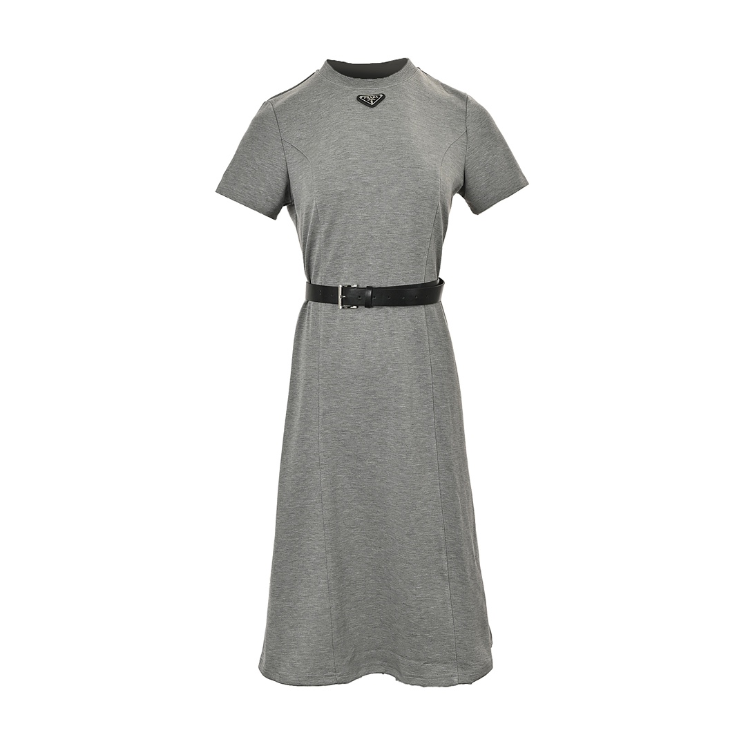 Prada 24ss triangle logo dress