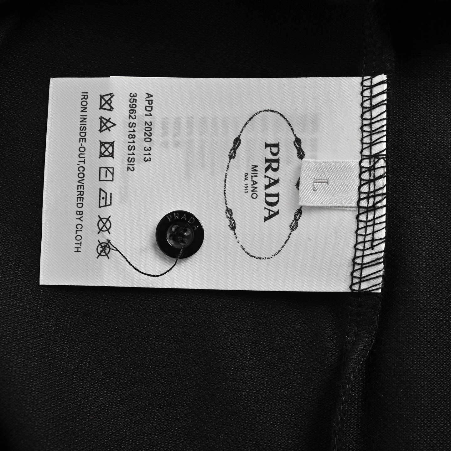Prada 25ss obscure embroidered small logo Polo short sleeve
