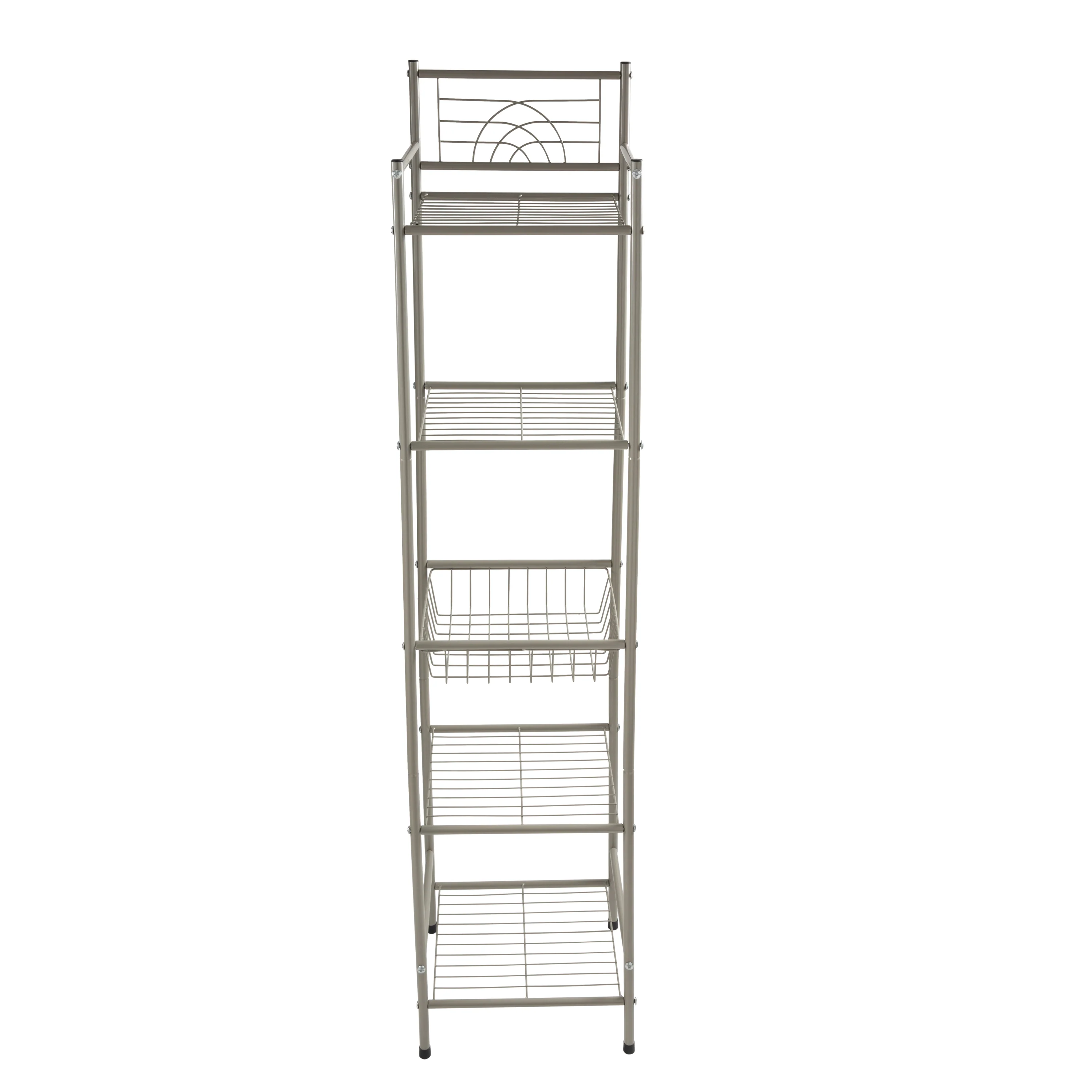 Bath Bliss 5 Tier Storage Shelf in Stain Nickel