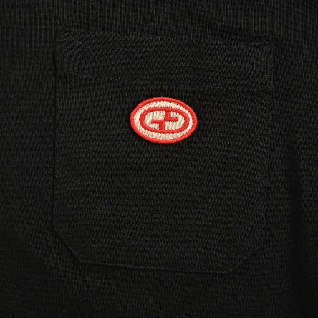 Gucci 24ss shoulder red and green ribbon Polo short sleeve