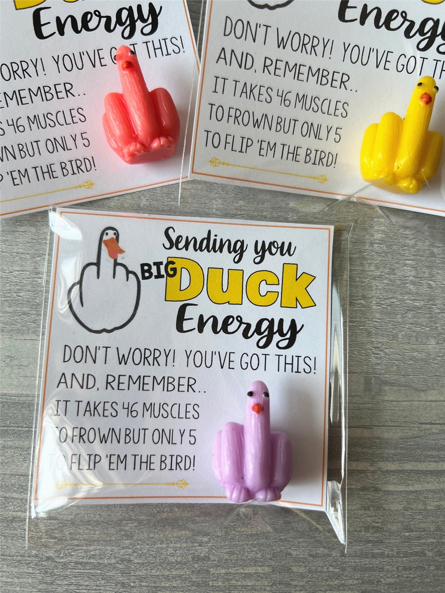 Funny middle finger duck lucky charm gift