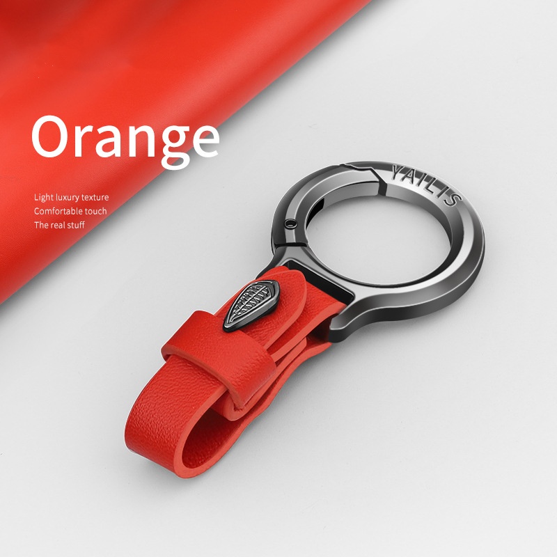 🔥Portable Zinc Alloy Leather Keychain