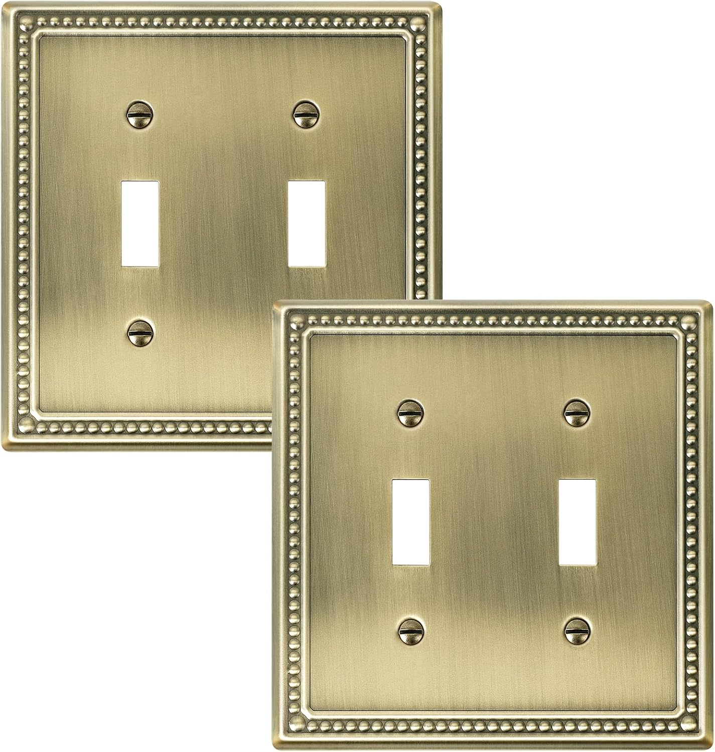 2-Pack Sunken Pearls Heavy Duty Decorative Wall Plate Switch Plate