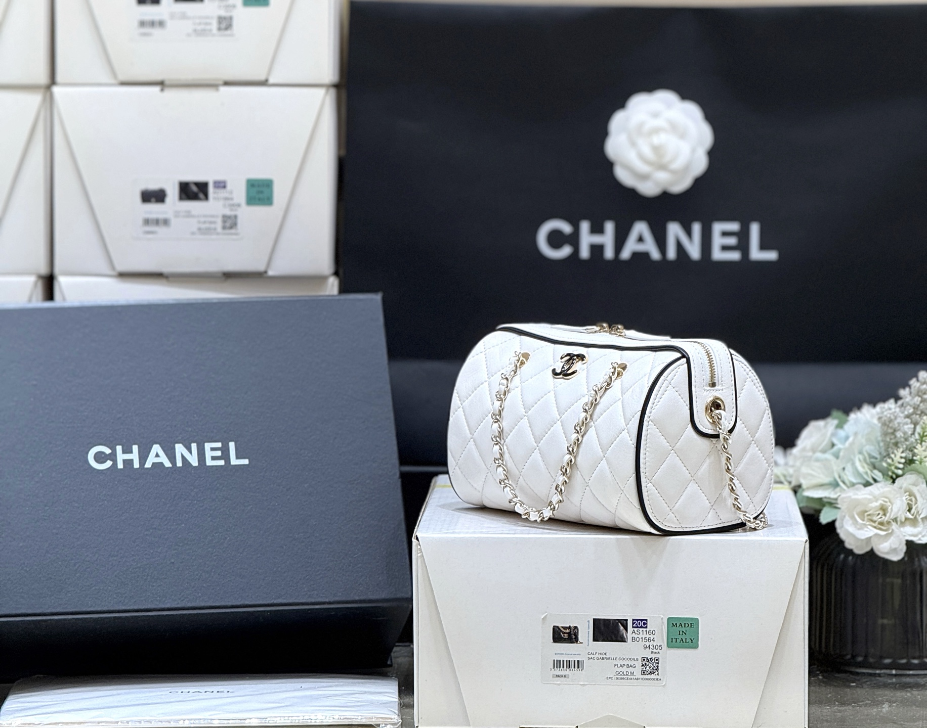 Chanel 25P Spring/Summer Preview Collection Panda Bowling Bag AP45150