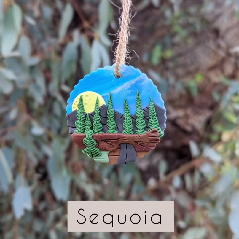 🔥On Sale🔥Handmade National Park Clay Holiday Tree Ornaments