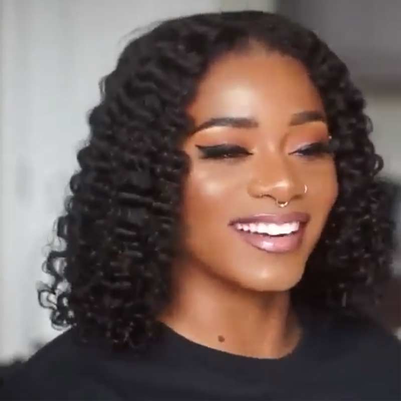 Luna 018 Women Gorgeous Curly Shoulder Length Wig without Bangs