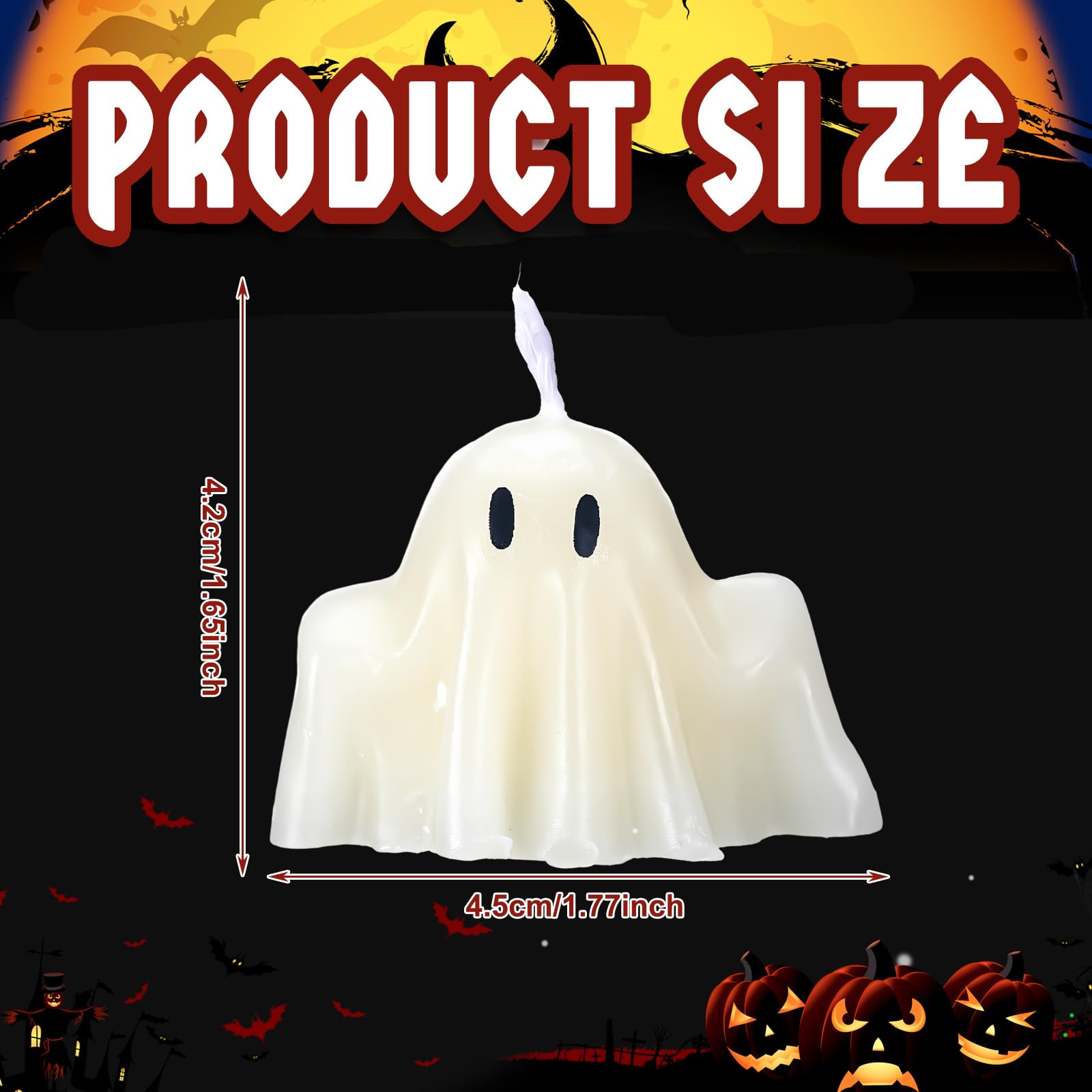 🔥ON SALE🔥 5 Pieces White Halloween Decor Candles👻