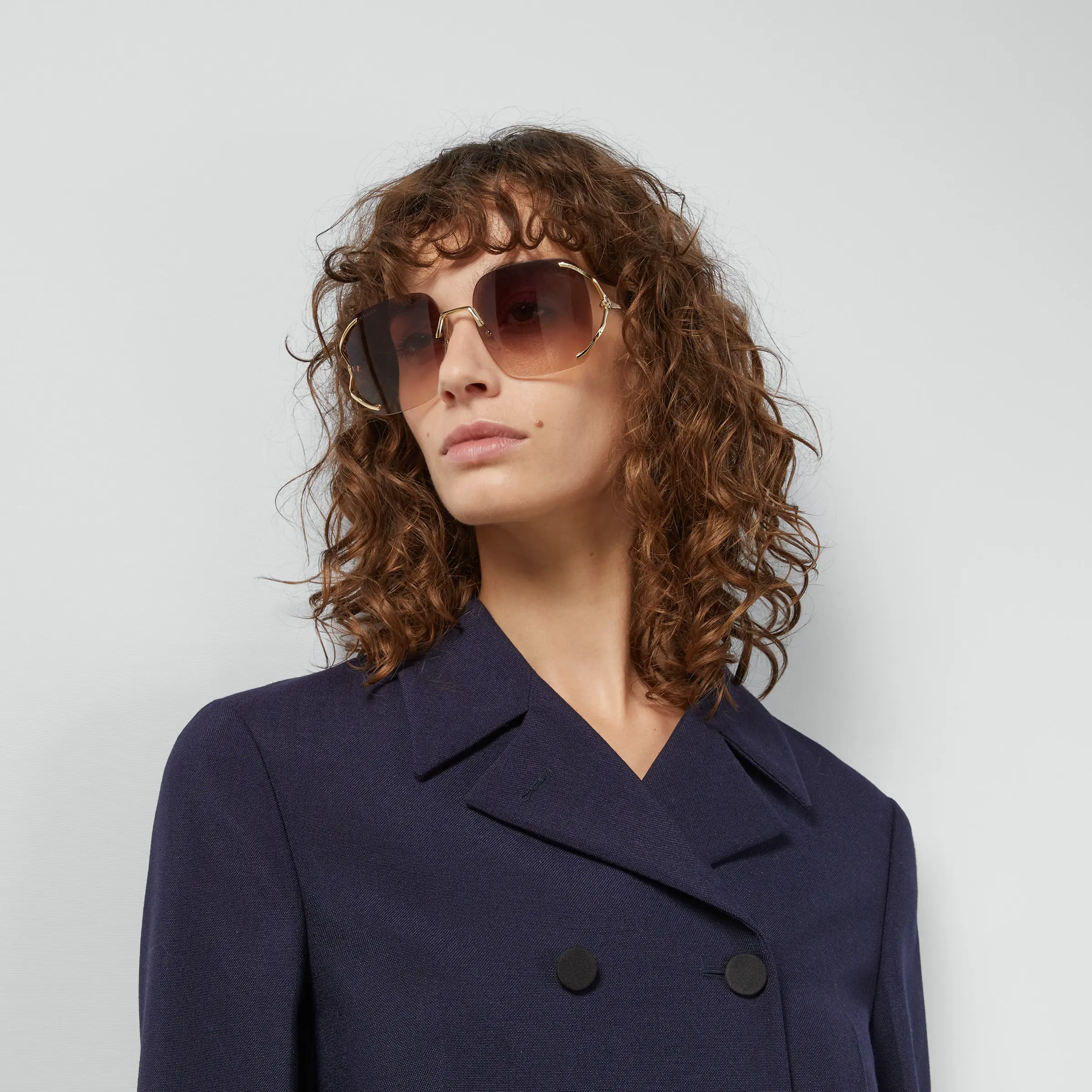 Gucci square metal sunglasses