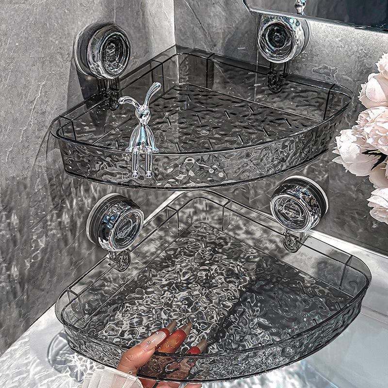 🛀🛀 Bathroom Triangle Basket Storage Shelf (No Drilling Required)