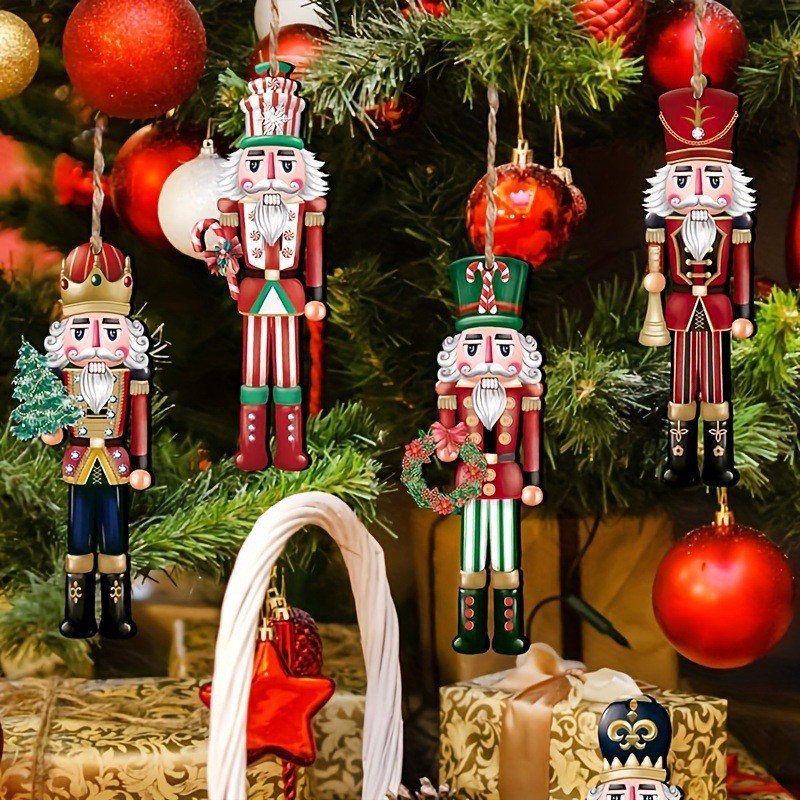 On Sale🔥12pcs/Set Christmas Hanging Wooden Soldier Nutcracker Decoration-11cm/4.33in