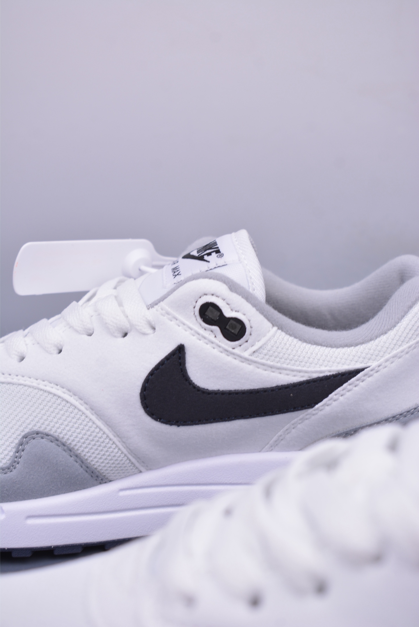 Nike Air Max 1 87 first generation running shoes white, gray and black hook FZ5808-002