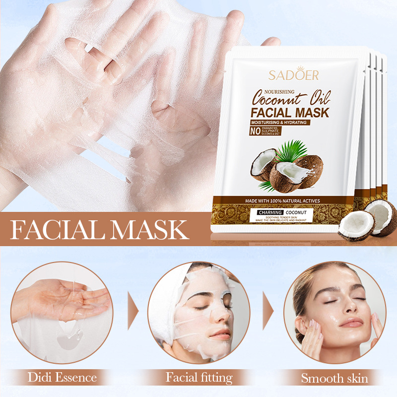 Coconut oil nourishing mask moisturizing and hydrating skin rejuvenation mask to keep the skin vibrant
