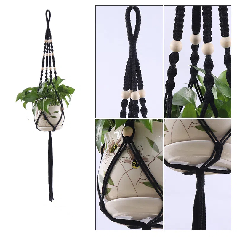 🎍🎍Bohemian style decorative cotton rope hanging basket (handmade)