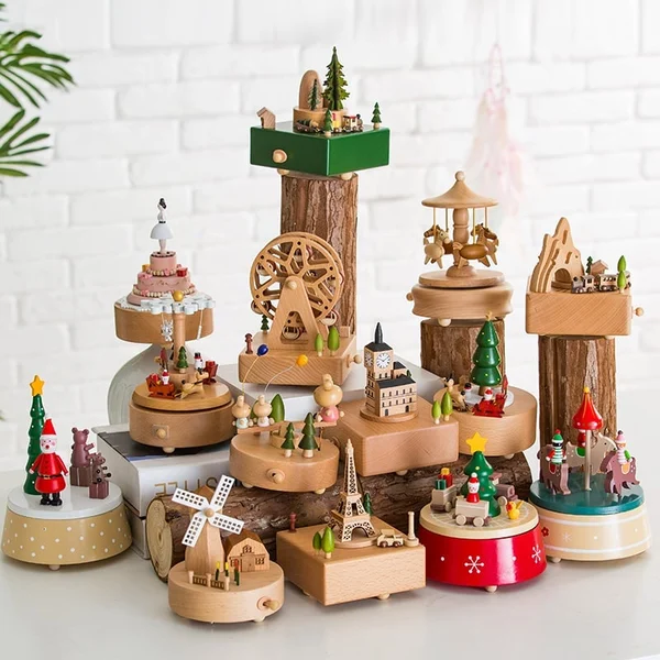 (🔥Last Day Promotion-SAVE 50% OFF)Handmade Wooden Rotating Music Boxes-BUY 2 GET 10% OFF & FREE SHIPPING