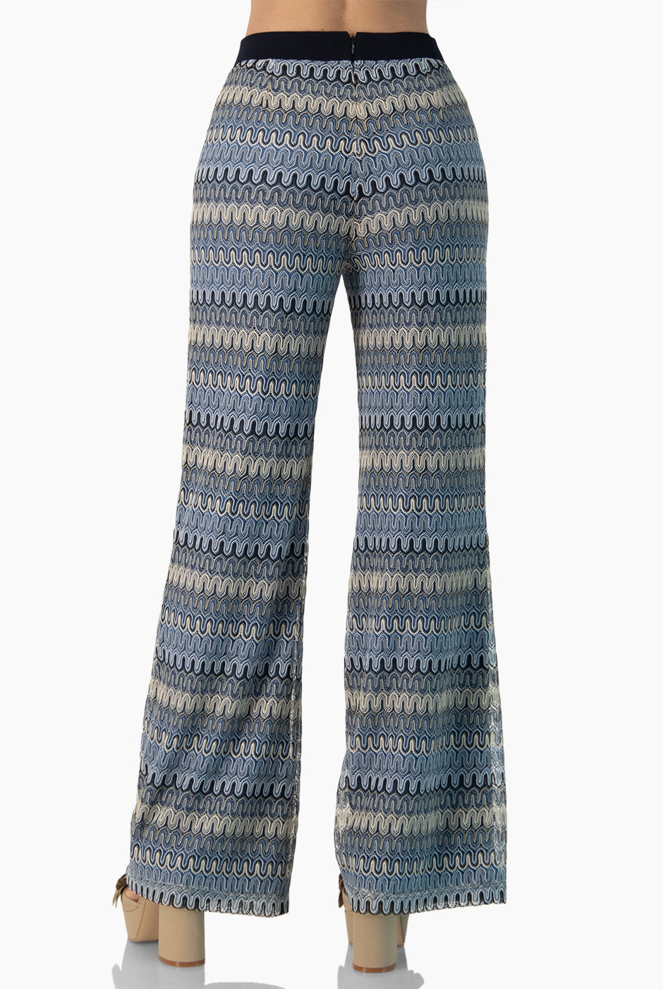 Pantalon de pierna amplia tejido
