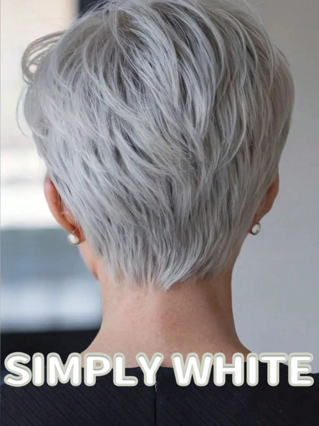 Silver Pixie Wig with Soft Bangs
