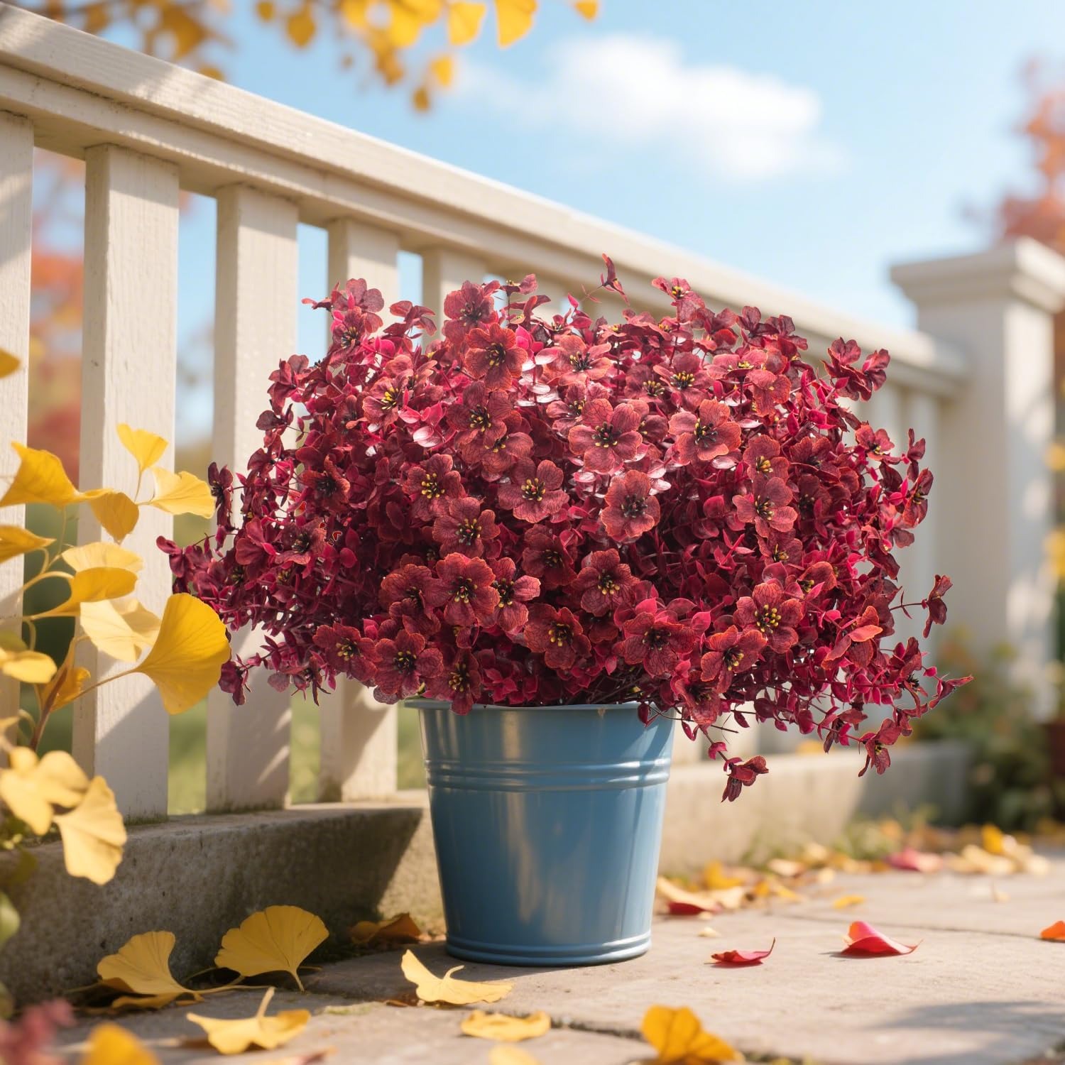🏆Last Day 49% OFF⚡Artificial Fall Flowers UV Resistant Fake Outdoor Plants