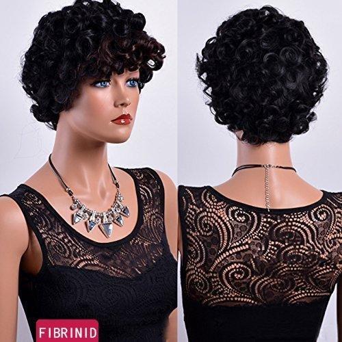 Luna N21 Afro Layered Fluffy Short Kinky Wig with Bangs