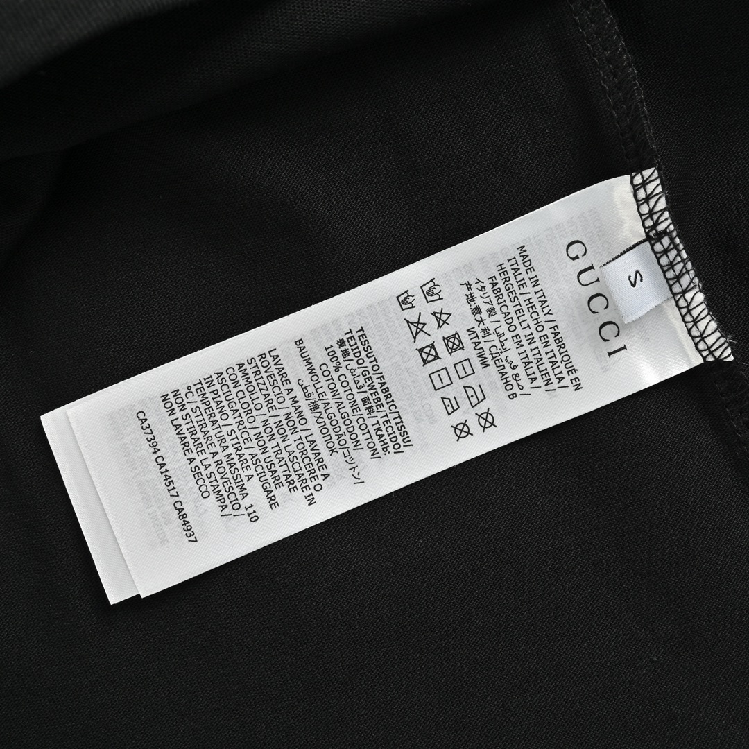 Gucci monogram patch bear embroidered short sleeves