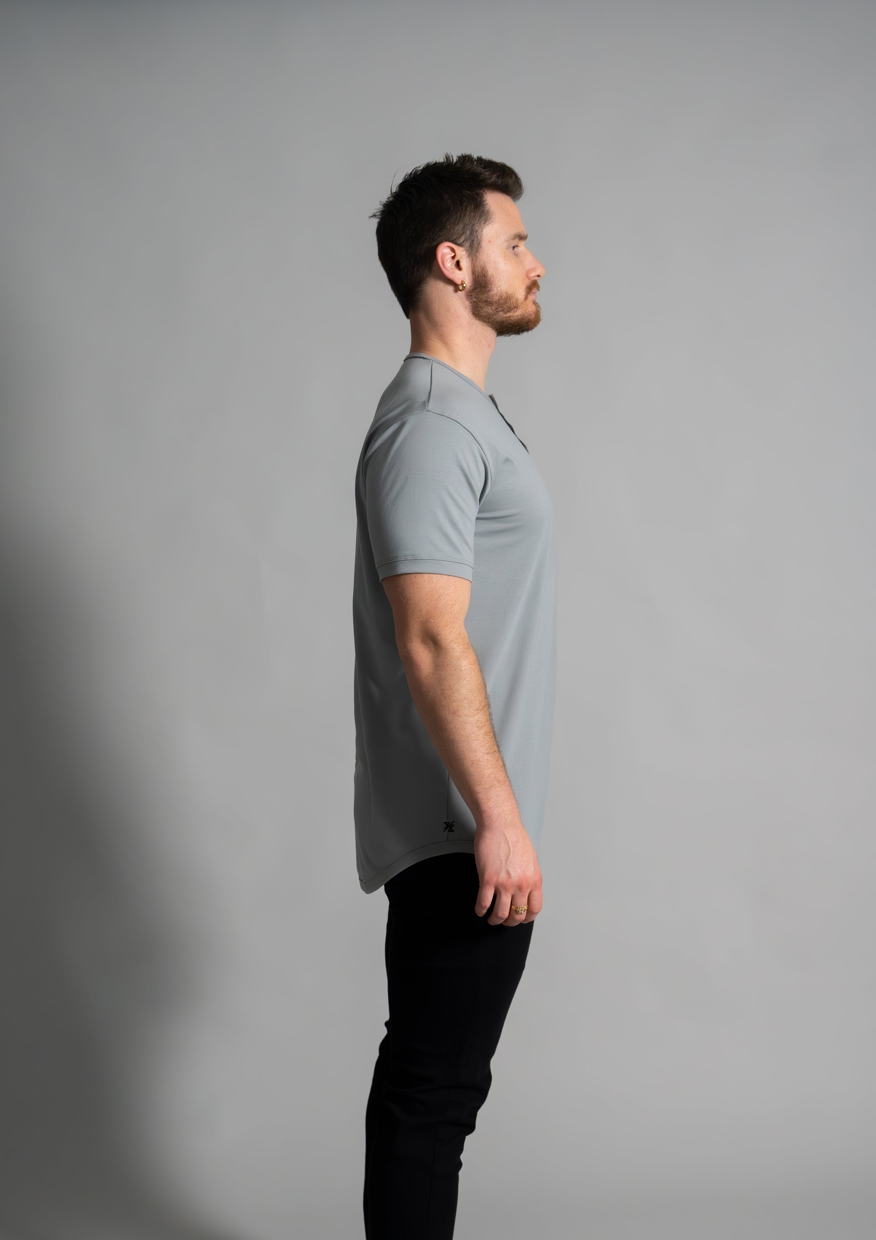 Henley Curved Hem