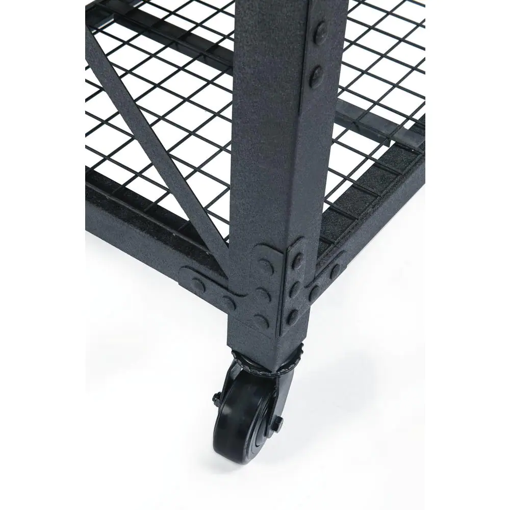 3-Drawers Rolling Industrial Mobile Workbench Cabinet and Wood Top