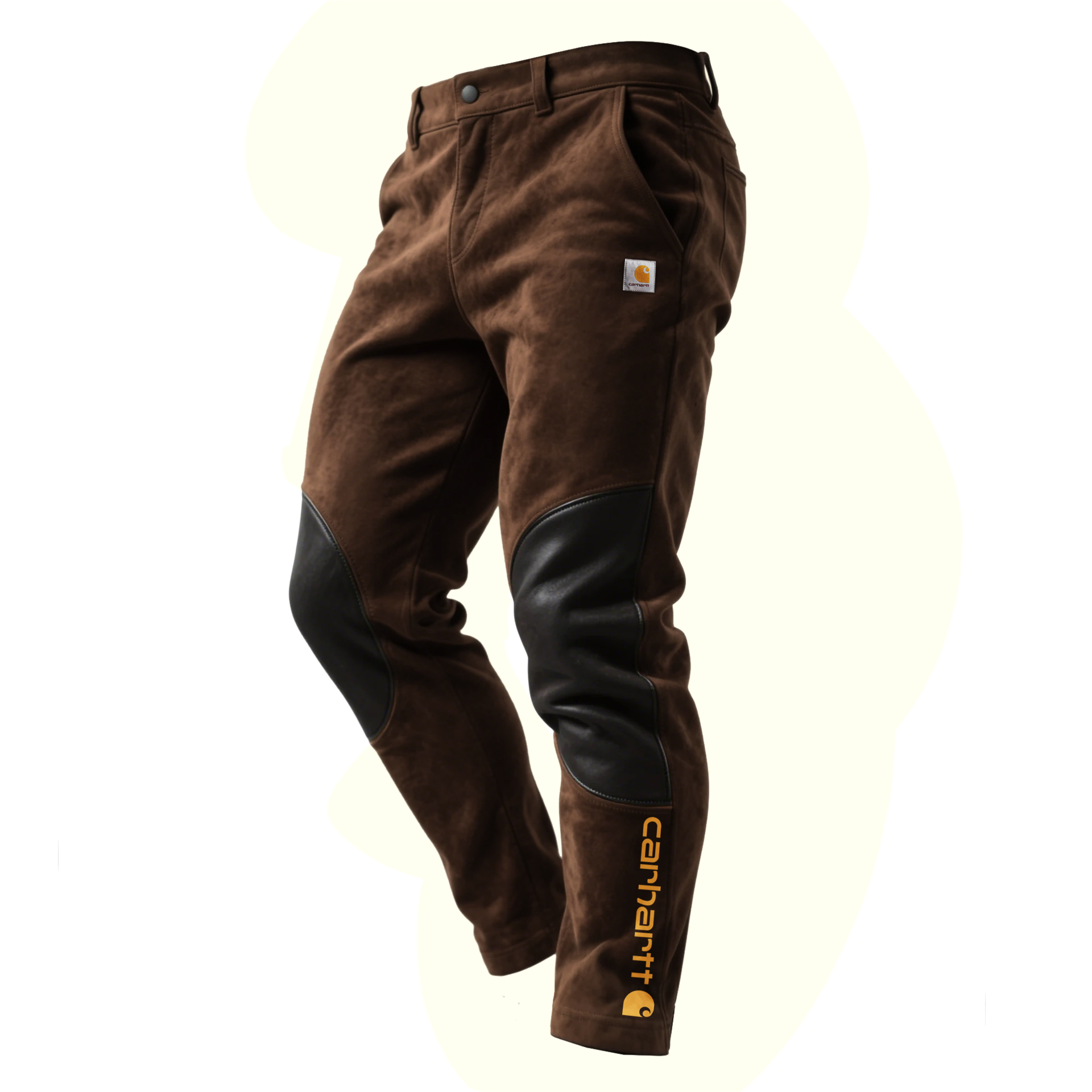 Durable Work Trousers with Reinforced Knees and Stylish Logo Detailing